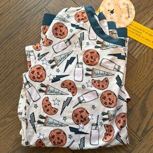 NWT | Dream Big Little | Bamboo Christmas Pajama Set | Cookies & Milk Print | Si